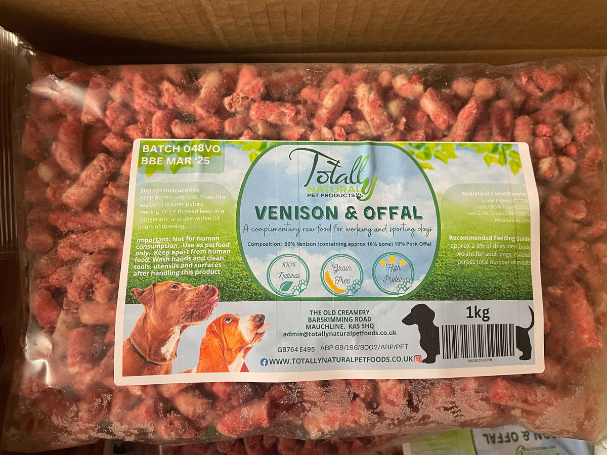 Venison & offal 1kg/5kg Bristol Raw K9 Foods Ltd