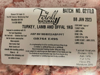 turkey lamb and offal 1kg